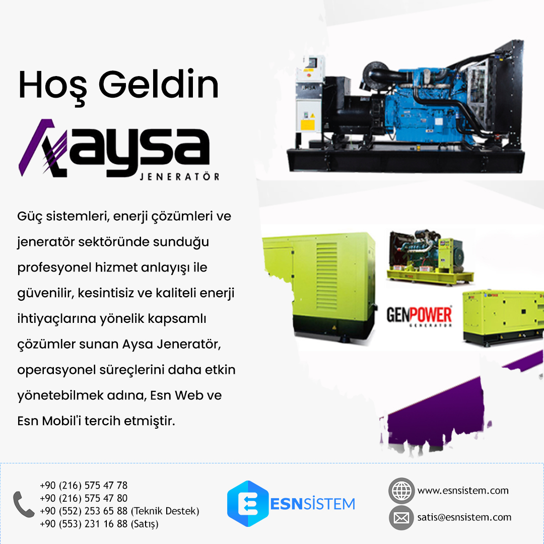 Hoş Geldin Aysa Jeneratör